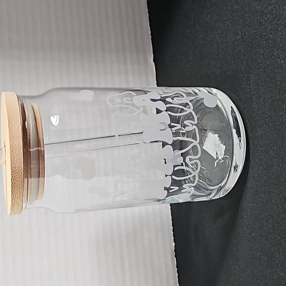 GLASS TUMBLER WITH GLASS STRAW - Picture 6 of 7